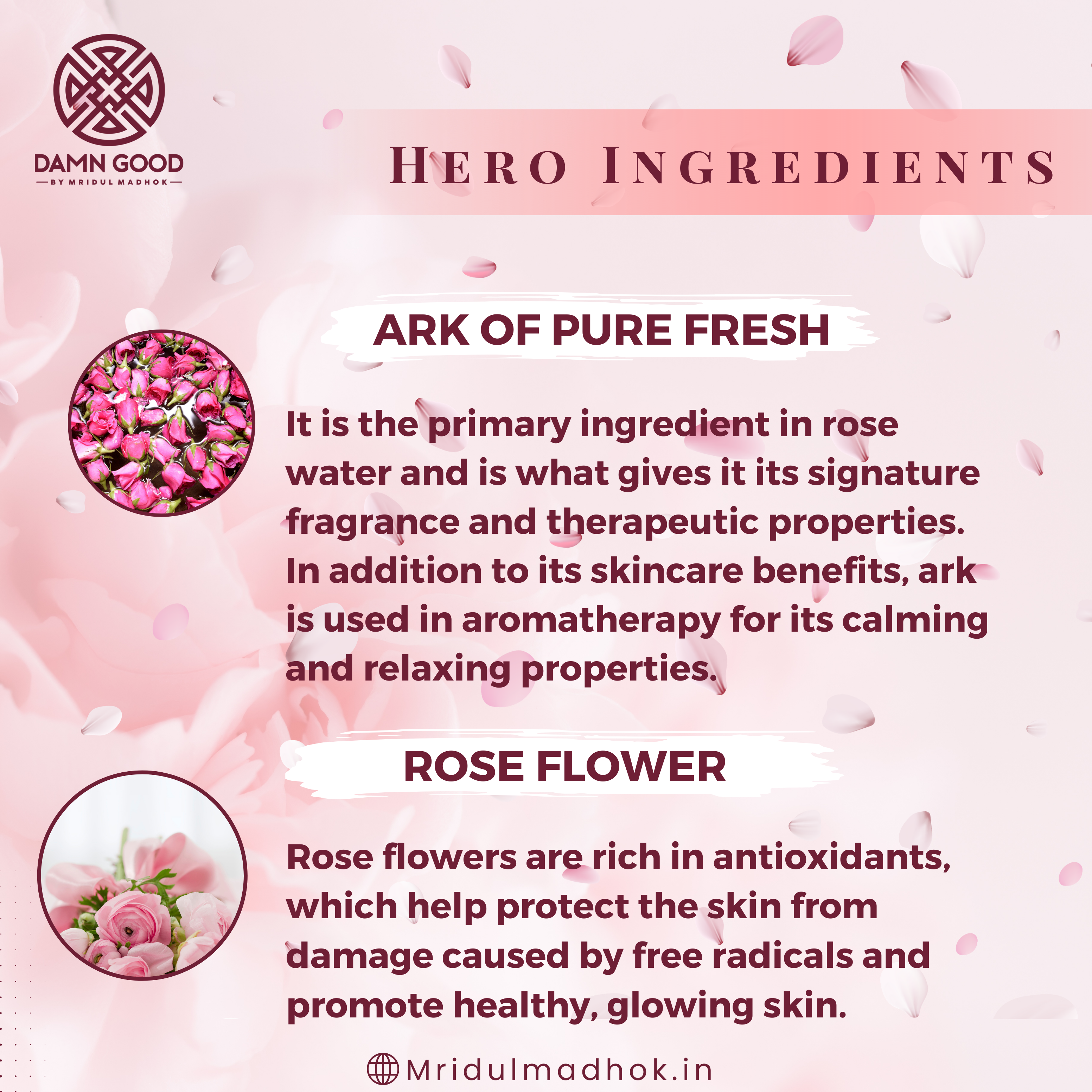 Damngood Rose Water-Natural Astringent Improves Signs of Aging