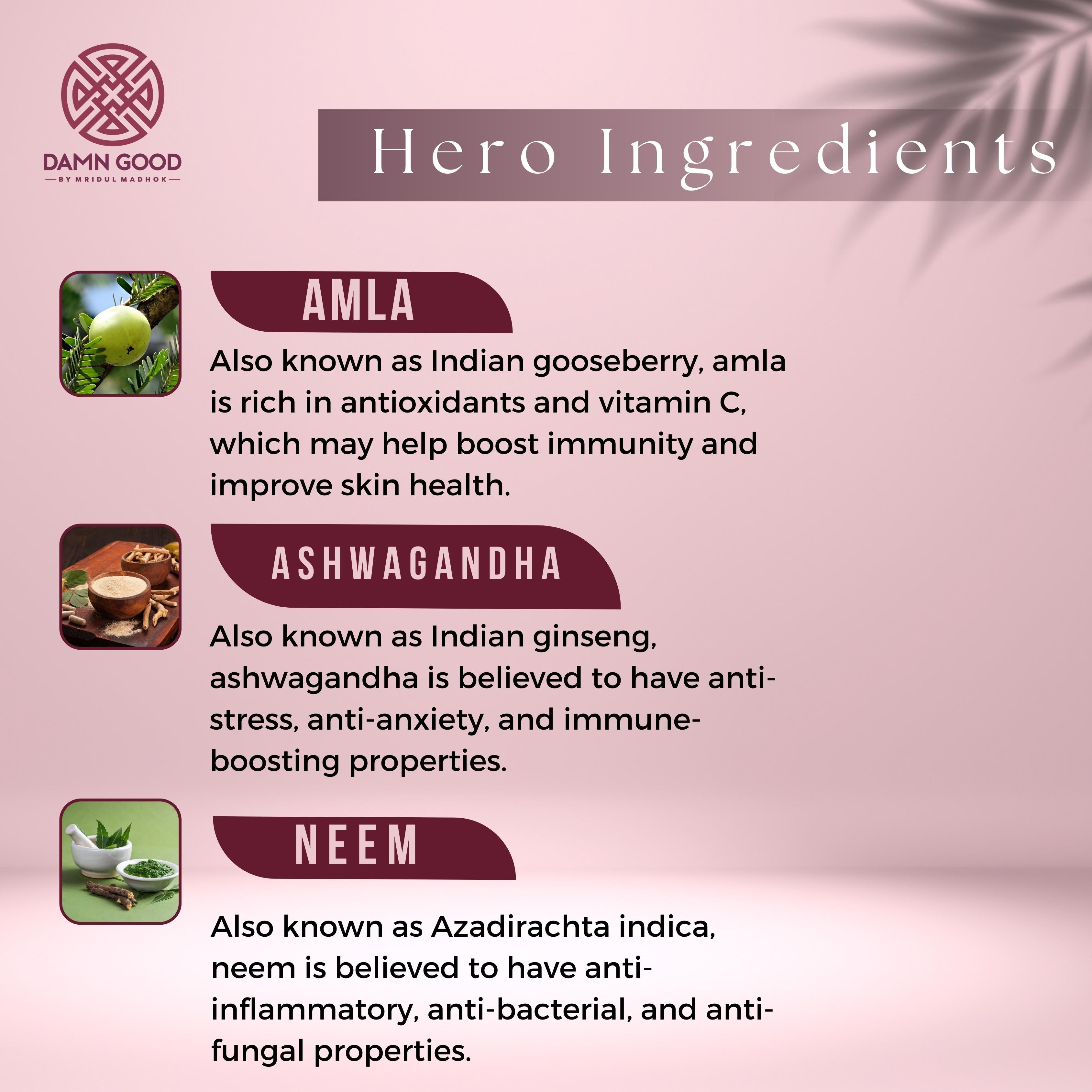 Damngood 100% Ayurvedic Height Growth Capsules- 60 caps