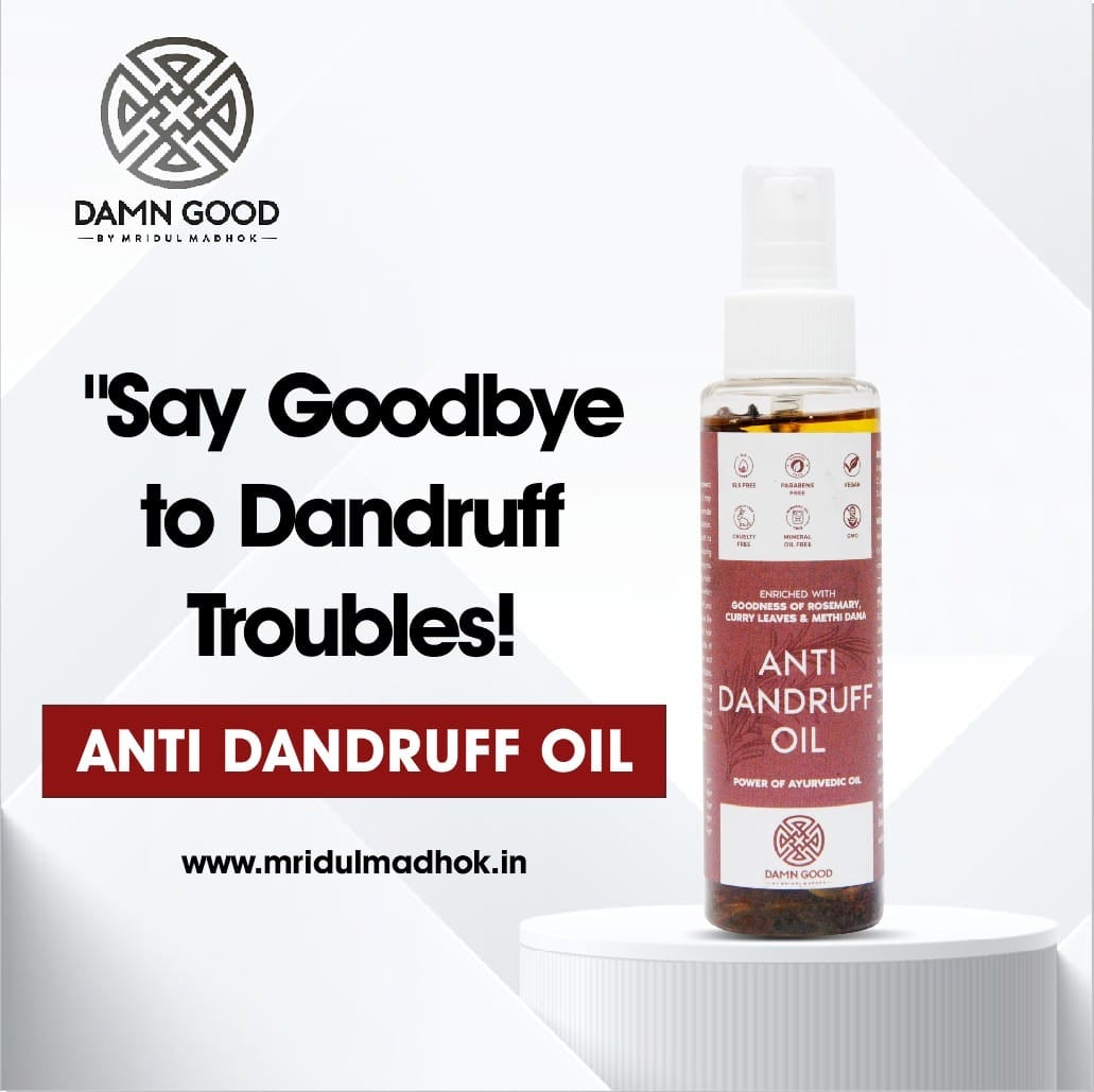 Damngood Ayurvedic Anti Dandruff Oil -Rosemary ,Curry Leaves & Methi Dana-100ML