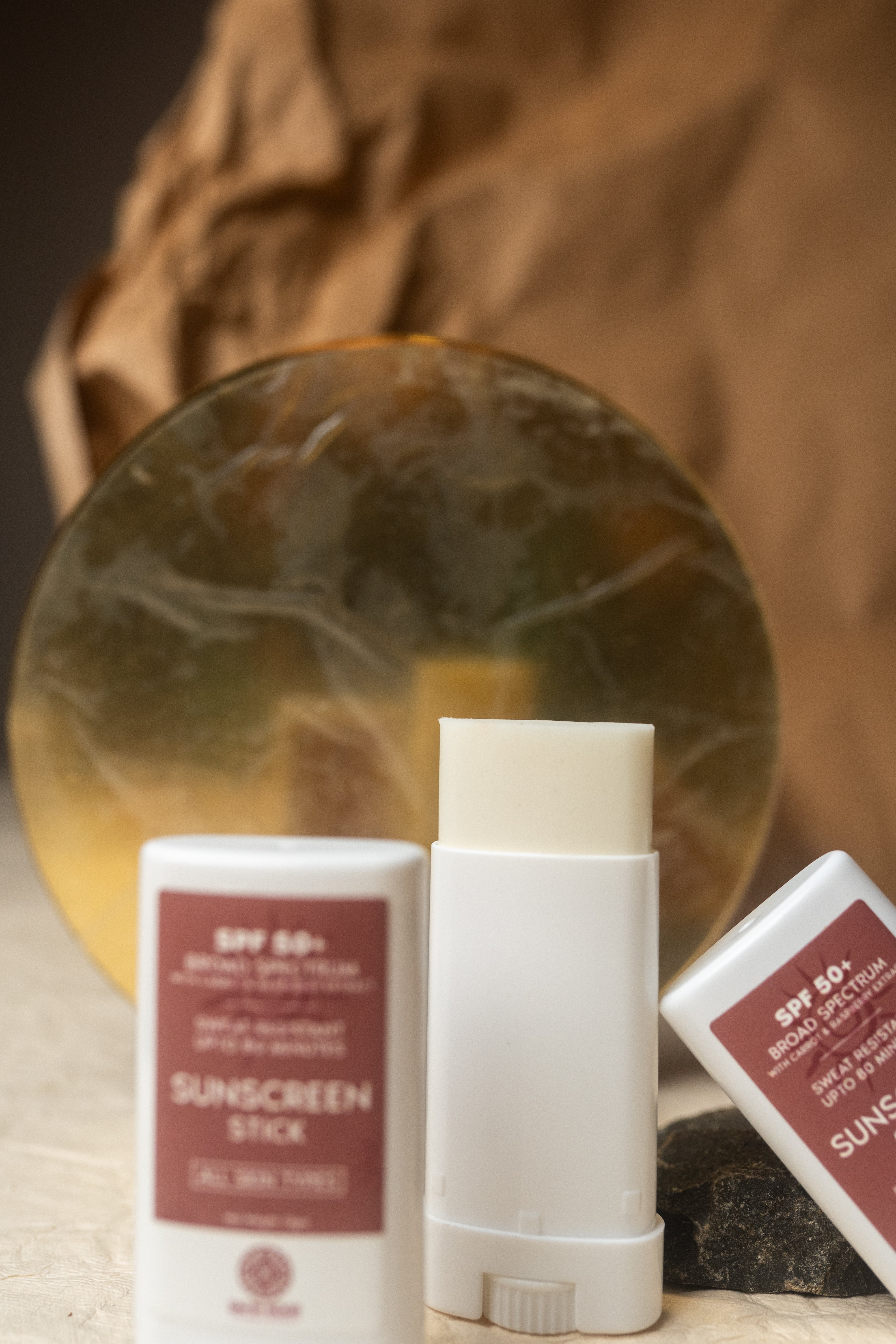 DamnGood Daily Sunscreen Stick- SPF 50+ With Carrot & Raspberry Extract.