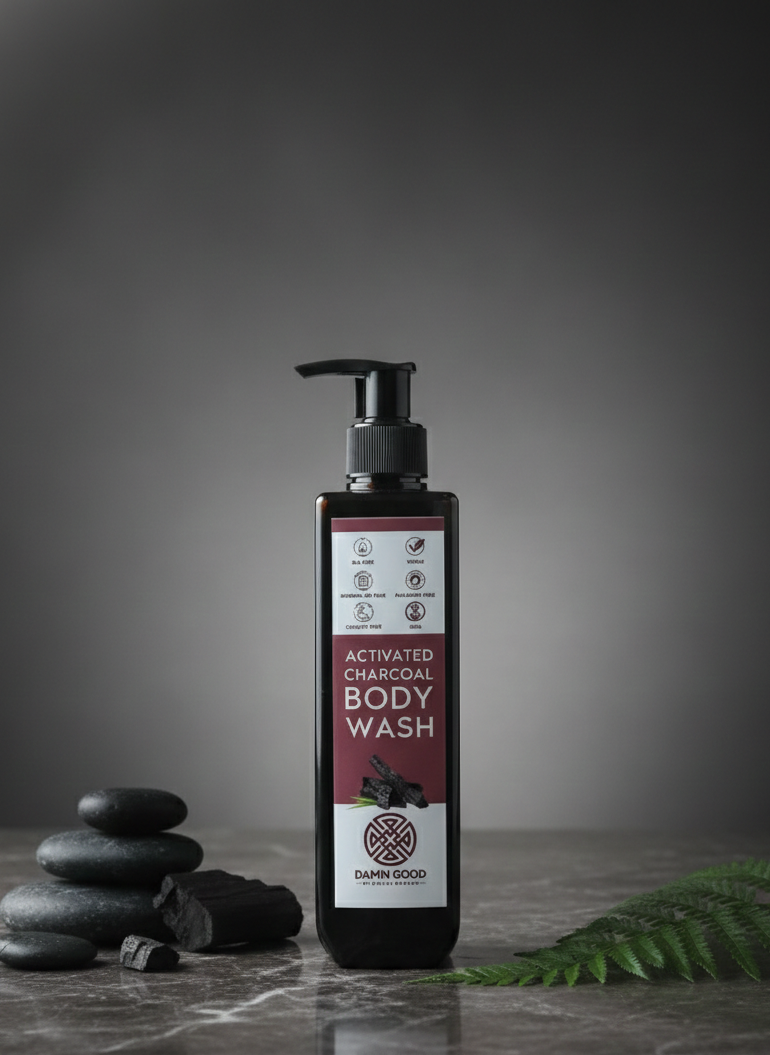 Damngood Activated Charcoal Body Wash - No Parabens, SLS Free & Mineral oil free- 250 ml
