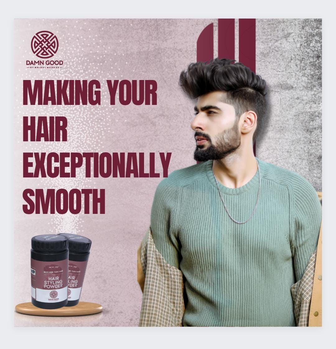 Damngood Hair Styling Powder-Best For Thin Hair- 20gm