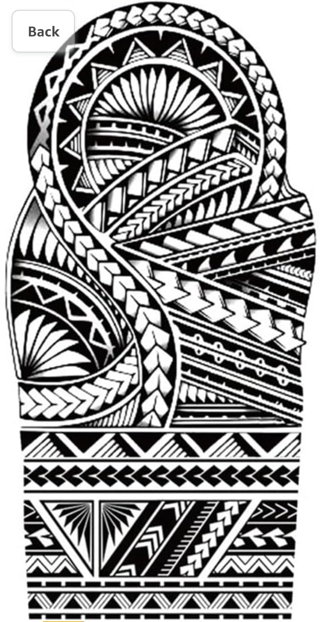 Tattoo For Men and Women, Totem Tribal Cool Design, Realistic Tattoos Stickers, Black Color, For Unisex, Size -21x10CM- 1 piece