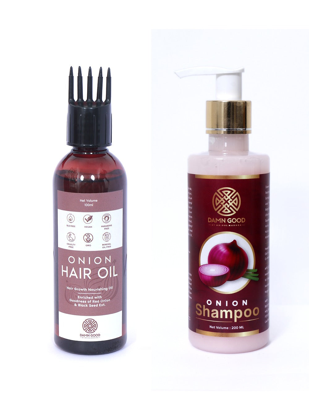DamnGood Onion Shampoo and Onion Oil Combo