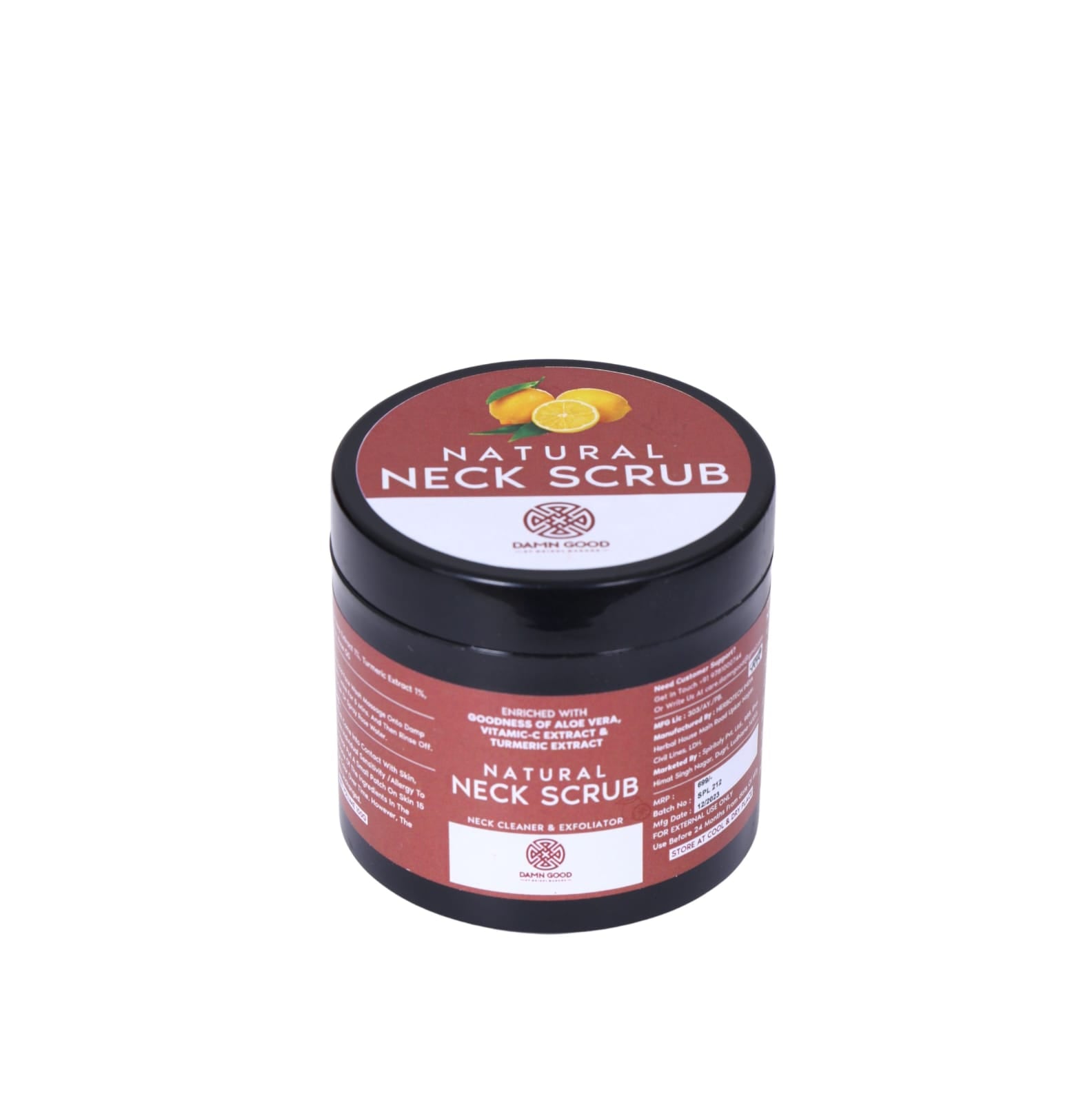 DamnGood Neck Scrub -Neck Cleanser & Exfoliator -Rich In Natural Ingredients -100gm