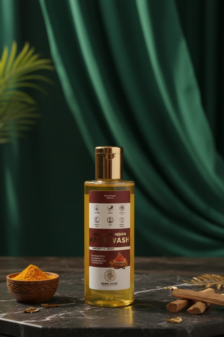 Damngood Haldi Chandan Facewash - Antiseptic Glow Boosting For Skin Brightening -200ML