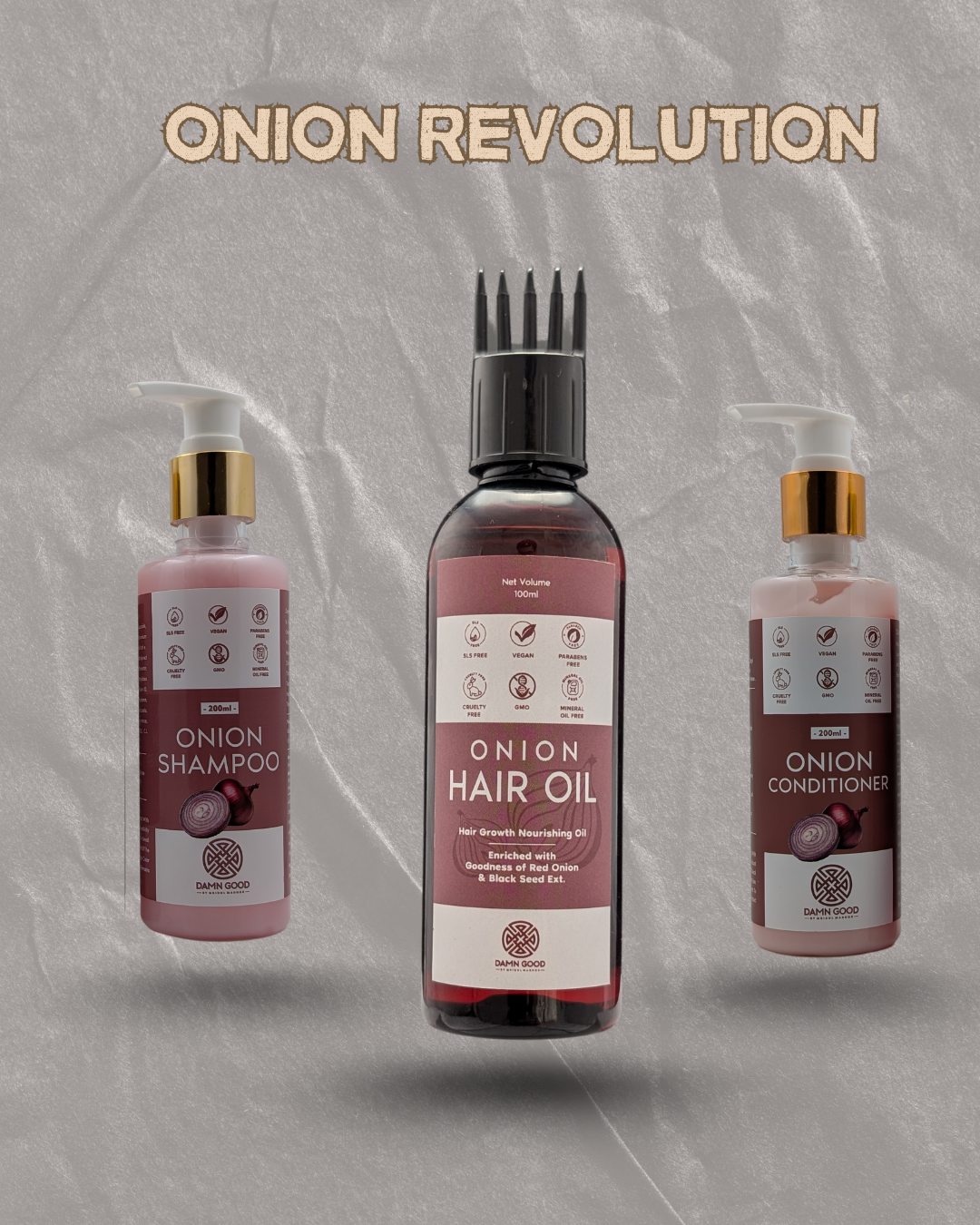 Onion Revolution: The Triple-Sulfur Hair Revival Ritual | Onion Oil | Onion Shampoo | Onion Contioner