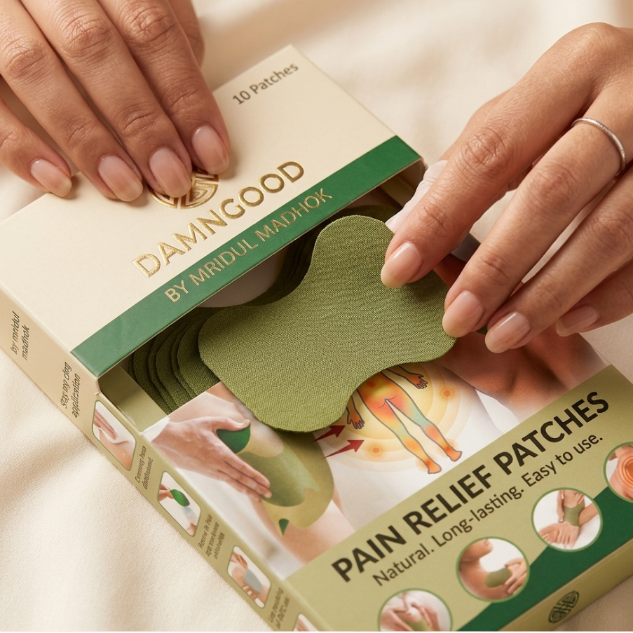 Herbal Pain Relief Patch- Pack of 10 - Fast relief ayurvedic formula for swelling, Inflammation, stiffness relief