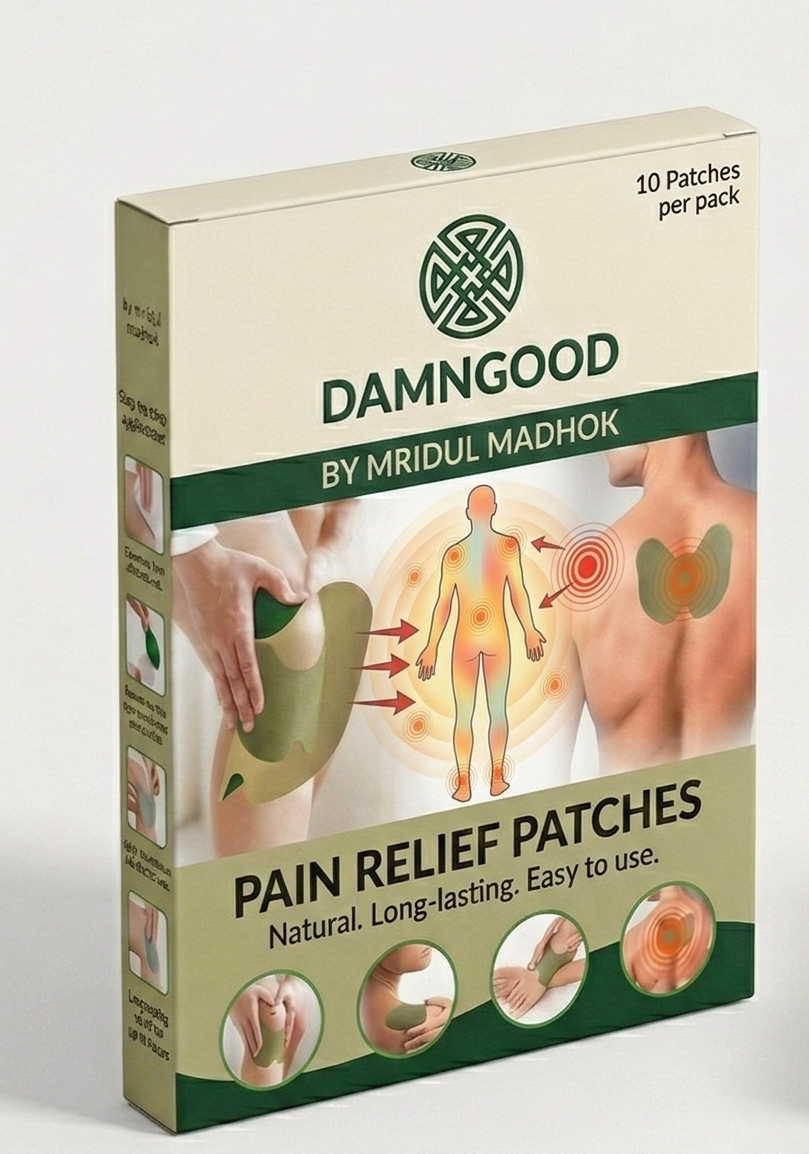 Herbal Pain Relief Patch- Pack of 10 - Fast relief ayurvedic formula for swelling, Inflammation, stiffness relief