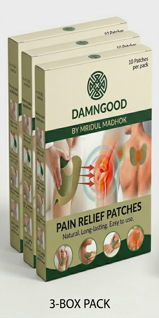 Herbal Pain Relief Patch- Pack of 10 - Fast relief ayurvedic formula for swelling, Inflammation, stiffness relief