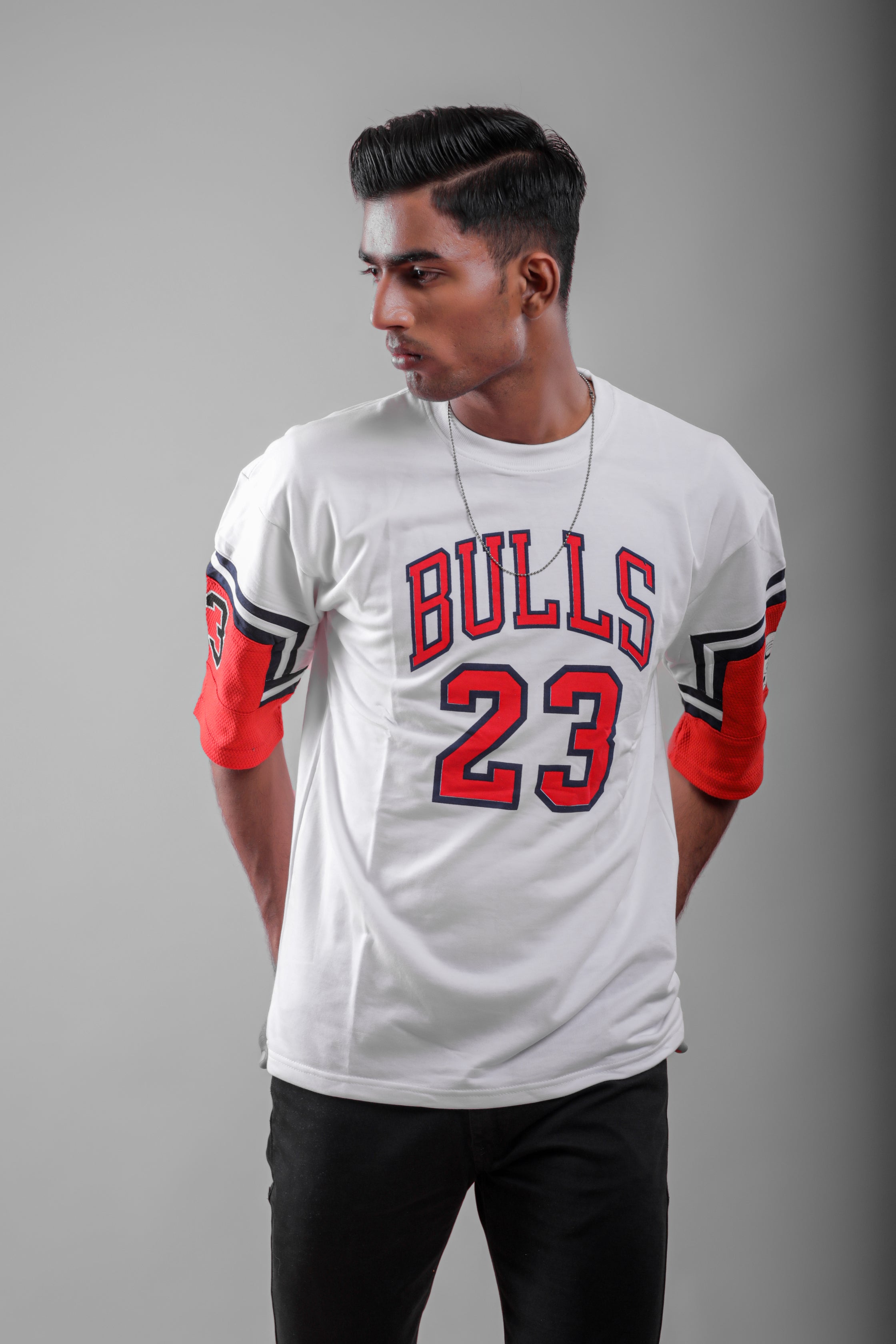 Drop Shoulder White T-shirt