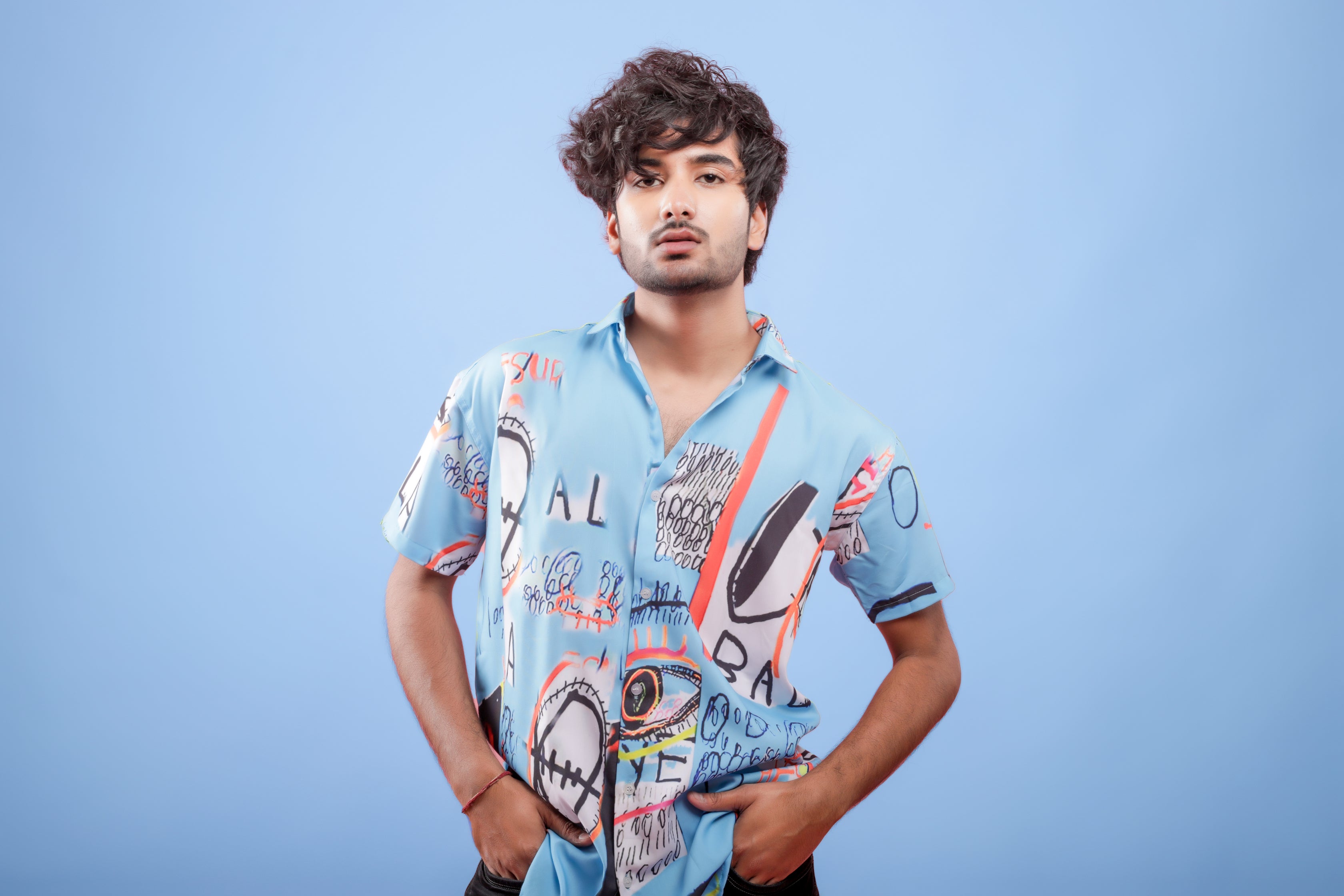 Designer Beach Print Casual Shirt