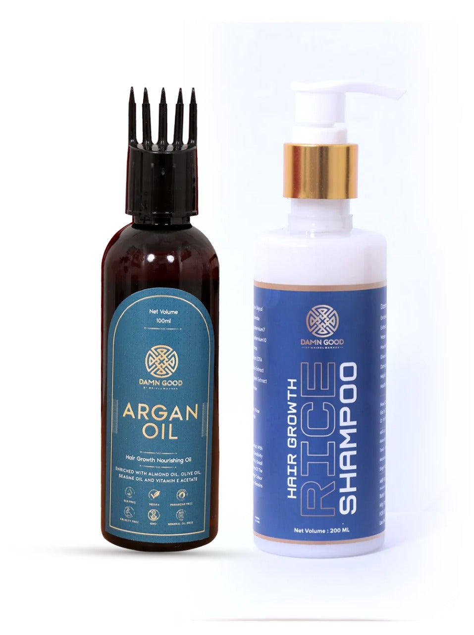 Damngood Argan Oil and Rice Shampoo Combo For Growth
