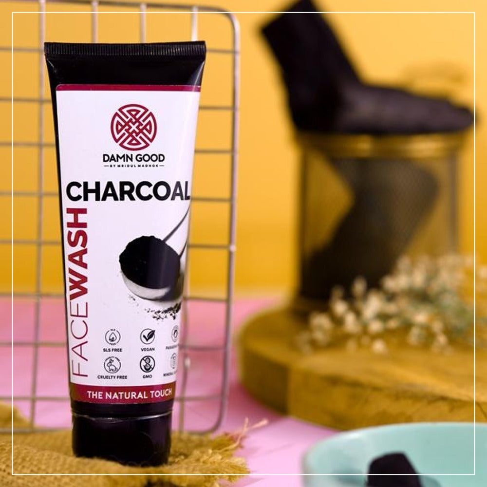 Activated Charcoal Face Wash - No Parabens, SLS FREE & Mineral oil free- Tube 100 ml Damn Good By Mridul Madhok