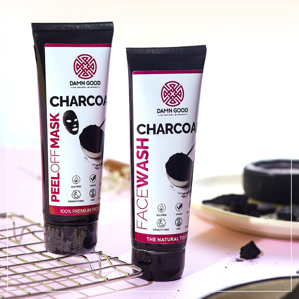 Activated Charcoal Facewash & Peel Off Mask ~Combo  Damn Good By Mridul Madhok