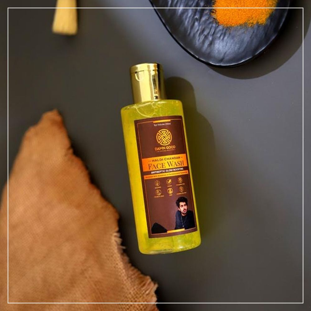 Damngood Haldi Chandan Facewash - Antiseptic Glow Boosting For Skin Brightening -200ML