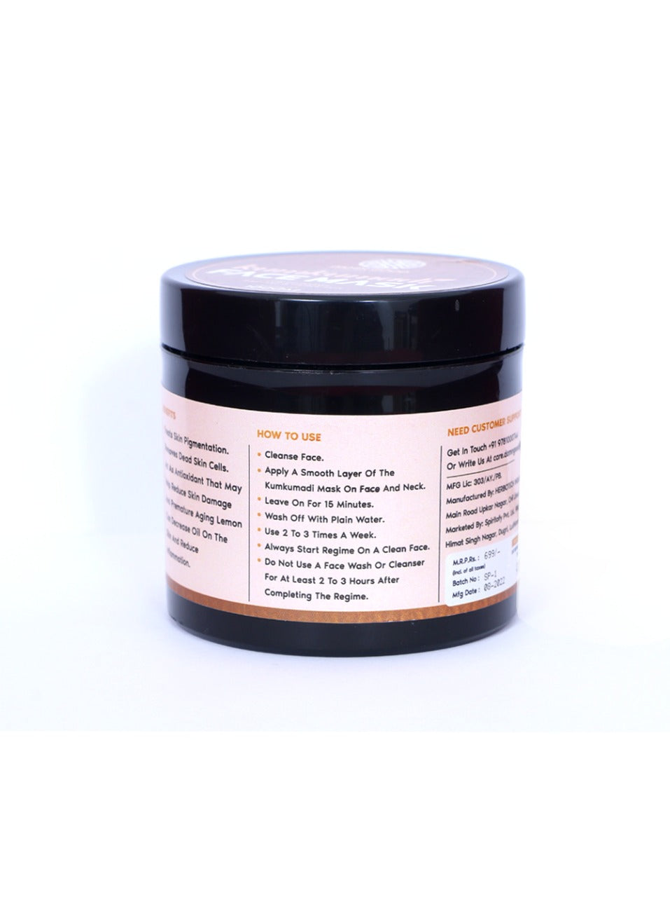 DamnGood Kumkumadi Face Mask For Bright & Radiant Skin-100 GM