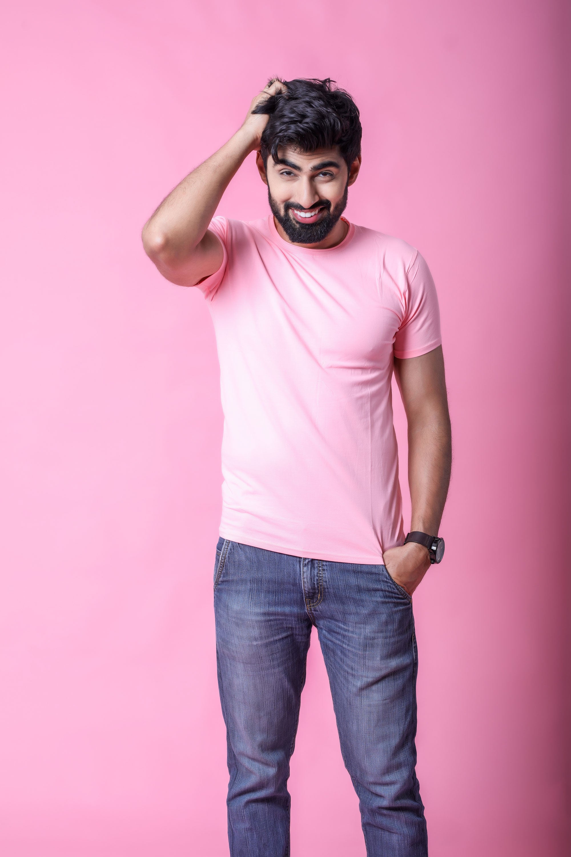 Pink crew neck T-Shirt