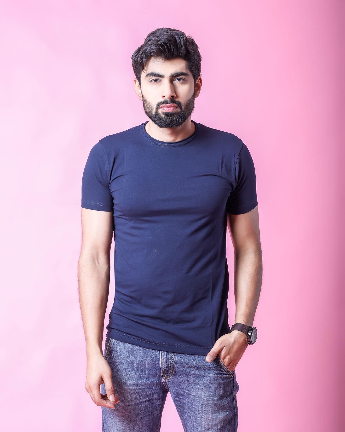 Combo- Classic Black, White and Blue T-Shirts