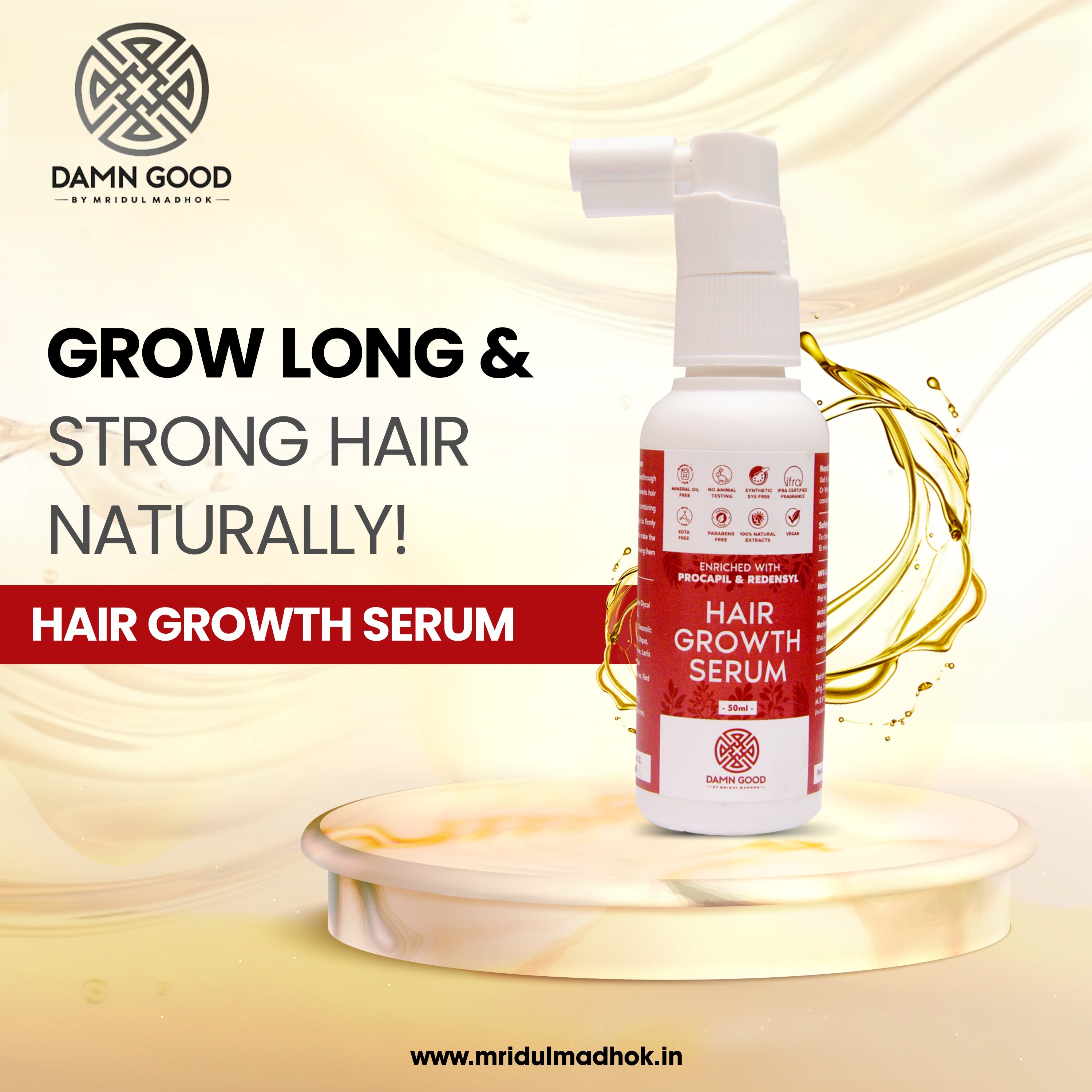 DamnGood Hair Growth Serum with Redensyl  Procapil  For Hair Regrowt