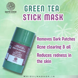 DamnGood Dark Patches Removal-Green Tea Mask Stick- 40 gm (For Deep Cleaning)