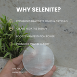 Selenite Crystal Charging Plate: Astro-Vastu Edition for Wealth, Clarity & Protection