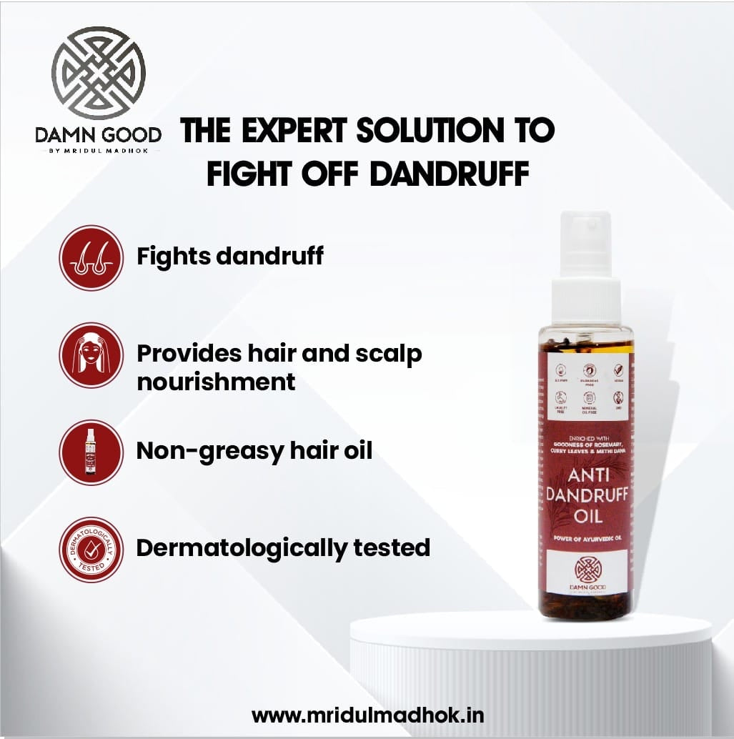 Damngood Ayurvedic Anti Dandruff Oil -Rosemary ,Curry Leaves & Methi Dana-100ML