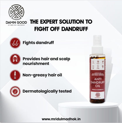 Damngood Ayurvedic Anti Dandruff Oil -Rosemary ,Curry Leaves & Methi Dana-100ML