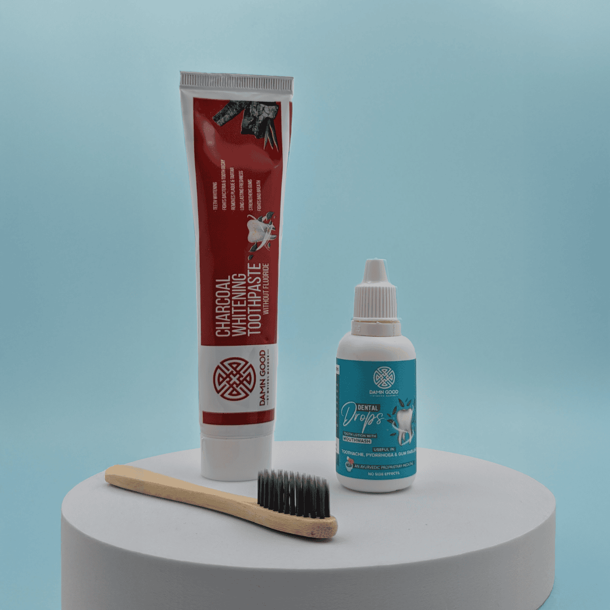 Ultimate Smile Duo: Activated Charcoal Whitening Toothpaste & Dental Drops for Sensitivity Relief