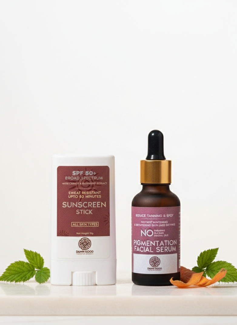 Advanced Pigmentation Serum & Luxury Sunscreen Stick for Radiant, Even-Toned Skin
