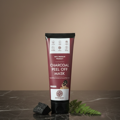 Damngood Activated Charcoal Face Mask - Peel Off - No Parabens & Mineral Oils -Tube  100 ml