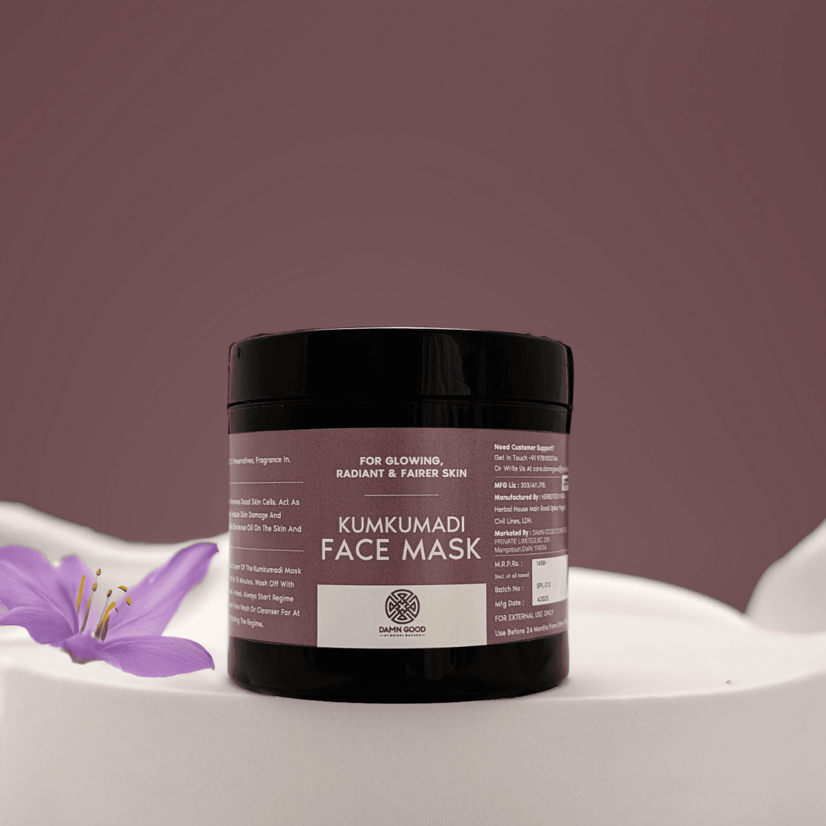 Damngood Haldi Chandan Facewash And Kumkumadi Face Mask Combo For Acne, Blemishes & Scars