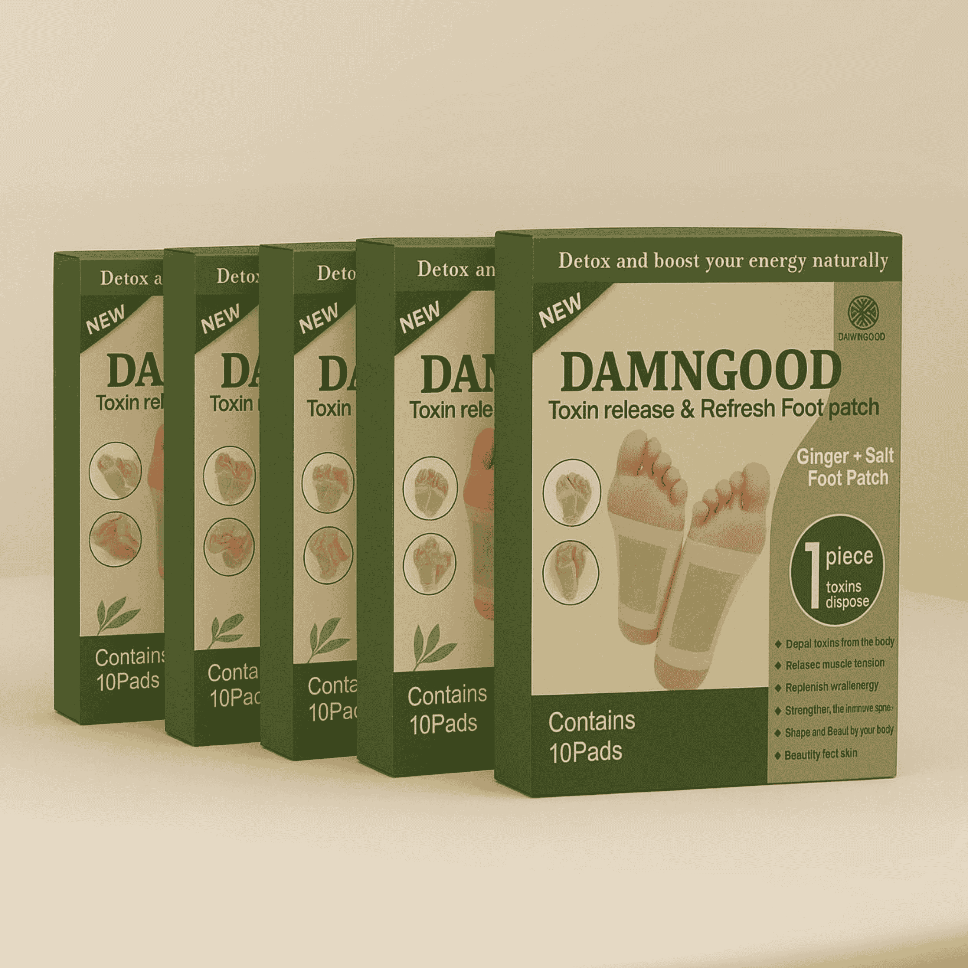 Detox Foot Patch- 10 Patches - Better Sleep, remove body toxins
