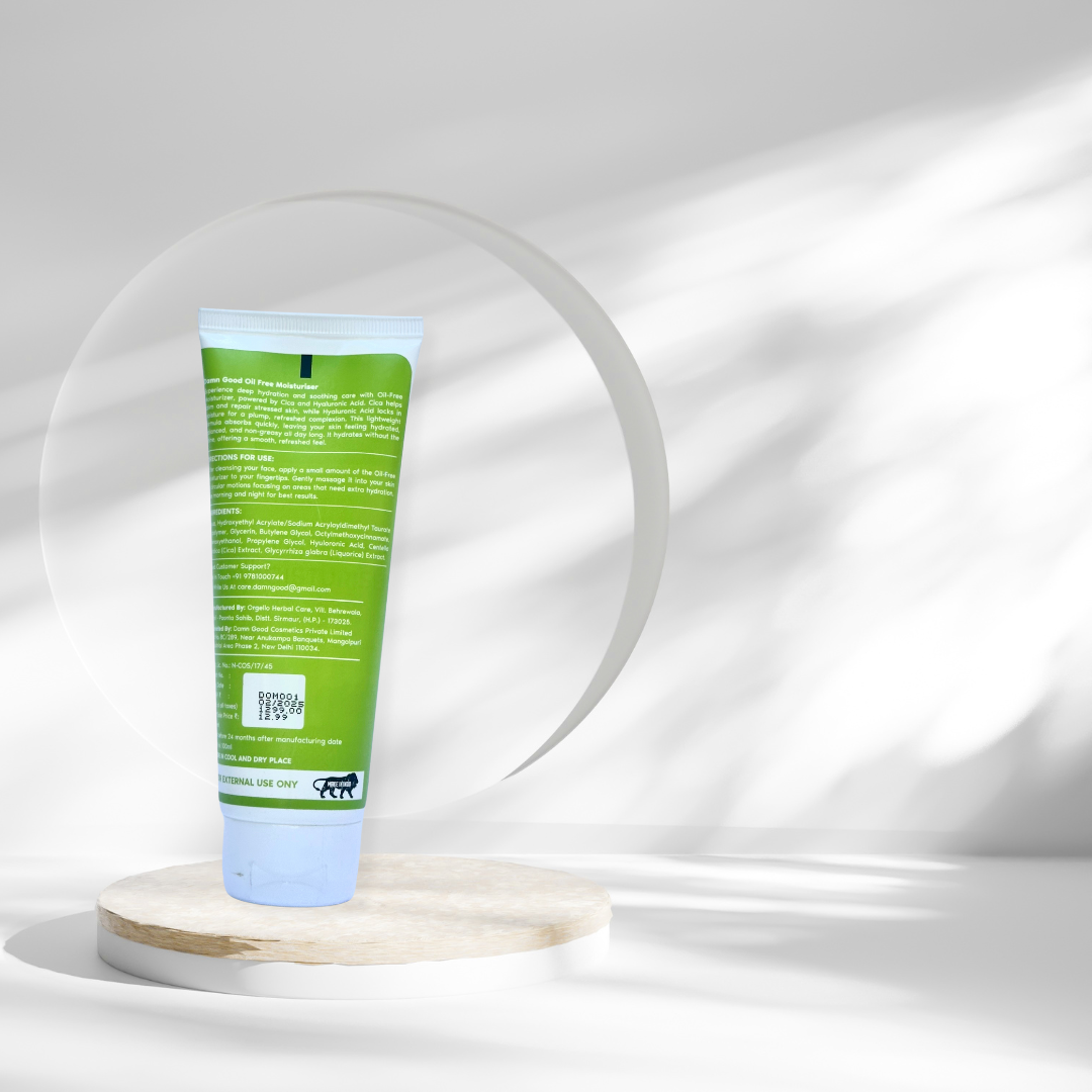 DamnGood Oil-Free Moisturizer – Ultra-Light Gel with Hyaluronic Acid, Cica & Rare Botanicals for Acne-Prone & All Skin 🌿
