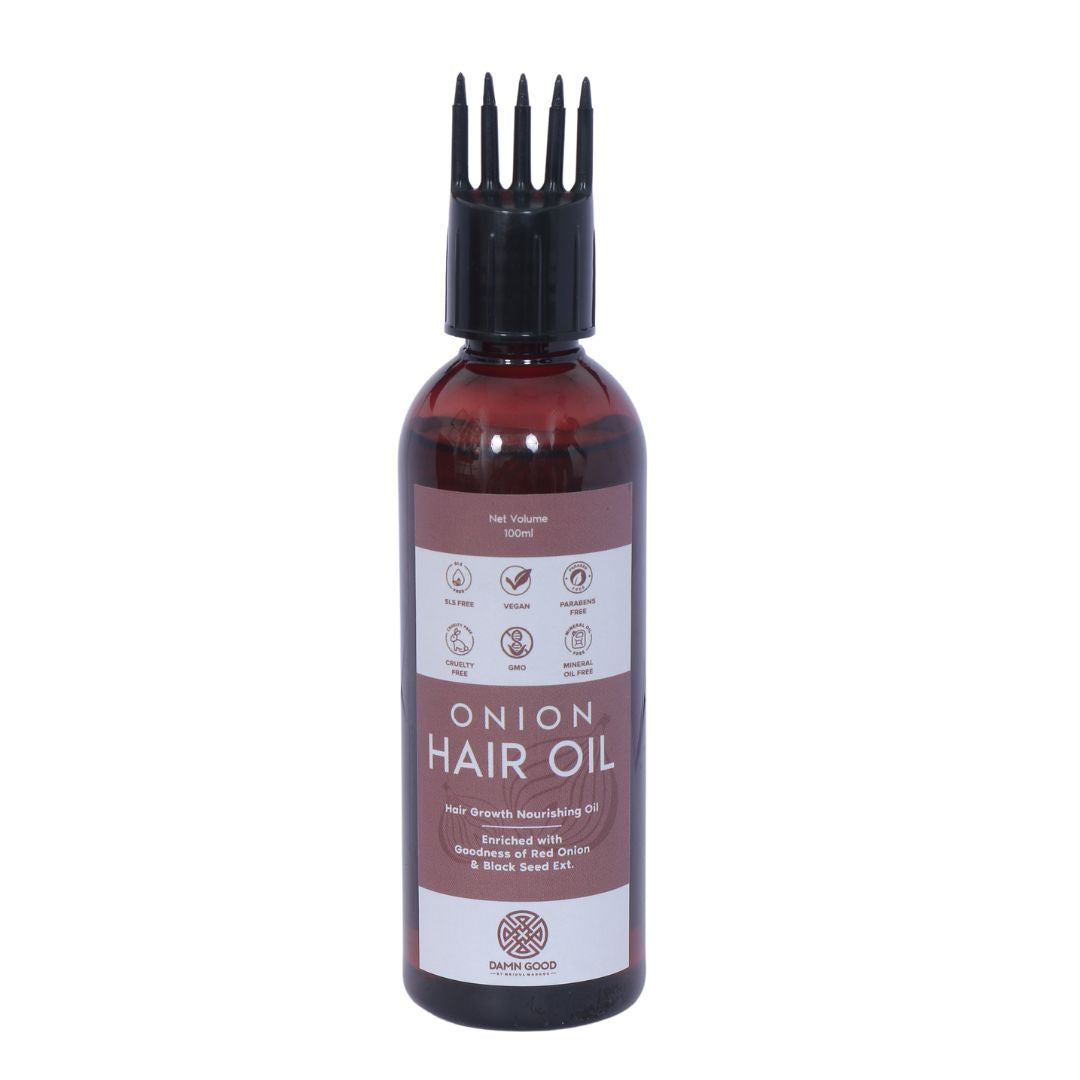 Damngood Herbal Red Onion & Black Seed Oil -For Hair Fall Control Oil-