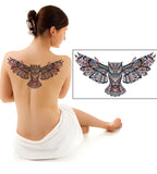 Multicolored Tattoo-  Flying Eagle Design (24x14cm) for Chest, Waist, and Back