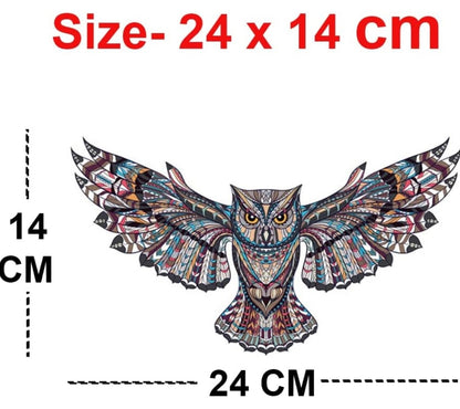 Multicolored Tattoo-  Flying Eagle Design (24x14cm) for Chest, Waist, and Back