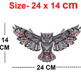 Multicolored Tattoo-  Flying Eagle Design (24x14cm) for Chest, Waist, and Back