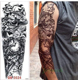 Full Arm Hand Temporary Tattoo For Men Girls Women Sticker Size 48x17CM - 1PC