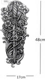 Full Arm Hand Temporary Tattoo For Men Girls Women Sticker Size 48x17CM - 1PC