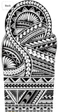 Tattoo For Men and Women, Totem Tribal Cool Design, Realistic Tattoos Stickers, Black Color, For Unisex, Size -21x10CM- 1 piece