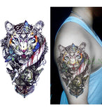 Tattoo- 3D Big Tiger Colour Face Sticker Size 21x15cm - 1pc
