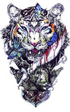 Tattoo- 3D Big Tiger Colour Face Sticker Size 21x15cm - 1pc