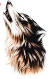 3D Big Wolf Face Sticker tattoo Size 21x15CM - 1PC.