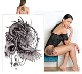 Temporary Tattoo For Girls Men Women 3D Wolf Sticker Size 19x12cm - 1pc