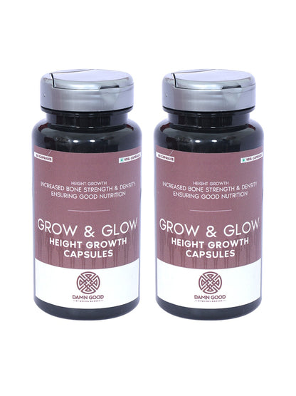 DamnGood Height Growth - Ayurvedic- 120 caps- Pack of 2