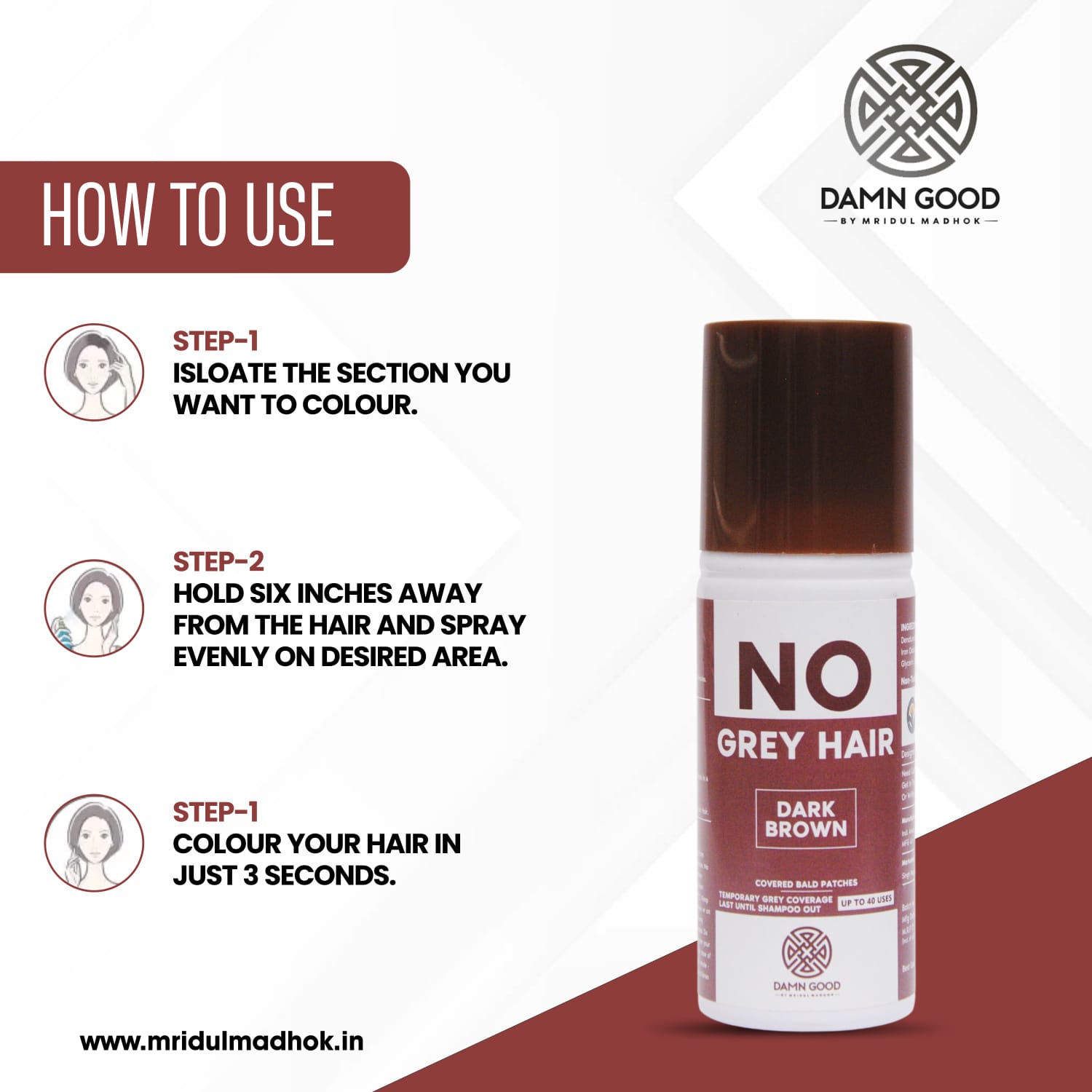 DamnGood No Grey Hair Spray For Dark Brown Hair With Ammonia Peroxid damngood-no-grey-hair-spray-for-dark-brown-hair-with-ammonia-peroxid