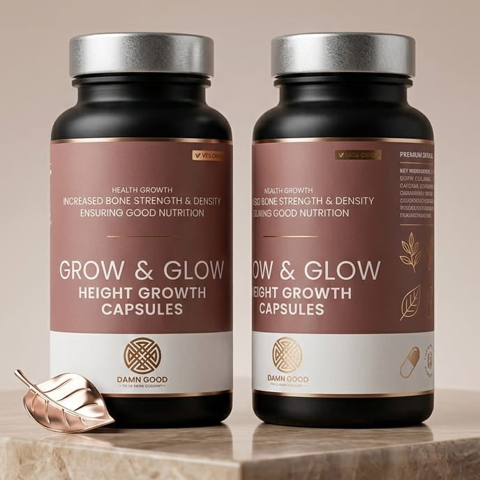 DamnGood Height Growth - Ayurvedic- 120 caps- Pack of 2