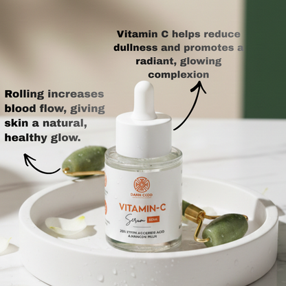 Glow & Roll Duo || Vitamin C Serum & Face Roller