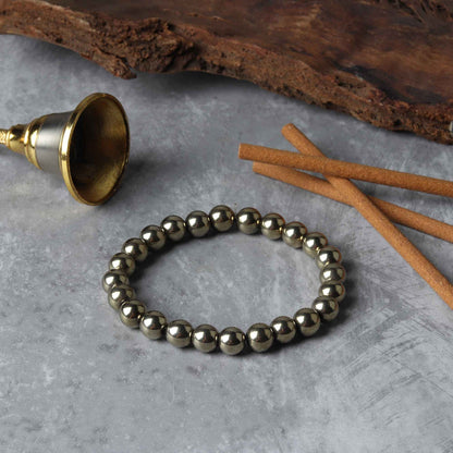 Gold Aura Pyrite Bracelet – 22K-Accented Abundance &amp; Astro-Certified Wealth Magnet